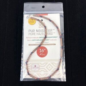 NWT Pur Noisetier Pure Hazelwood" Anti-Inflammatory Adult Necklace 16"